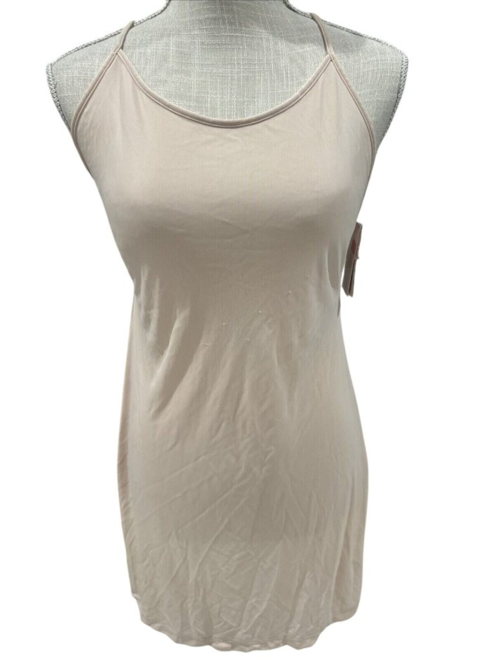 NWT Cabernet Womens Beige Adjustable Strap Slip Dress Size L